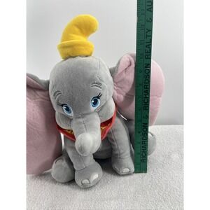 Disney Store Dumbo Plush Stuffed Animal Elephant Yellow Hat 13 inch